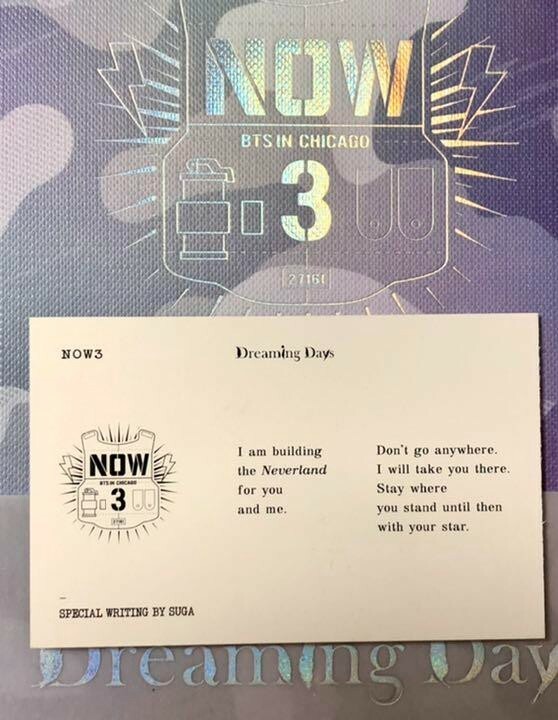 BTS Now 3 Chicago Dreaming Official Photo Card Jungkook Jimin