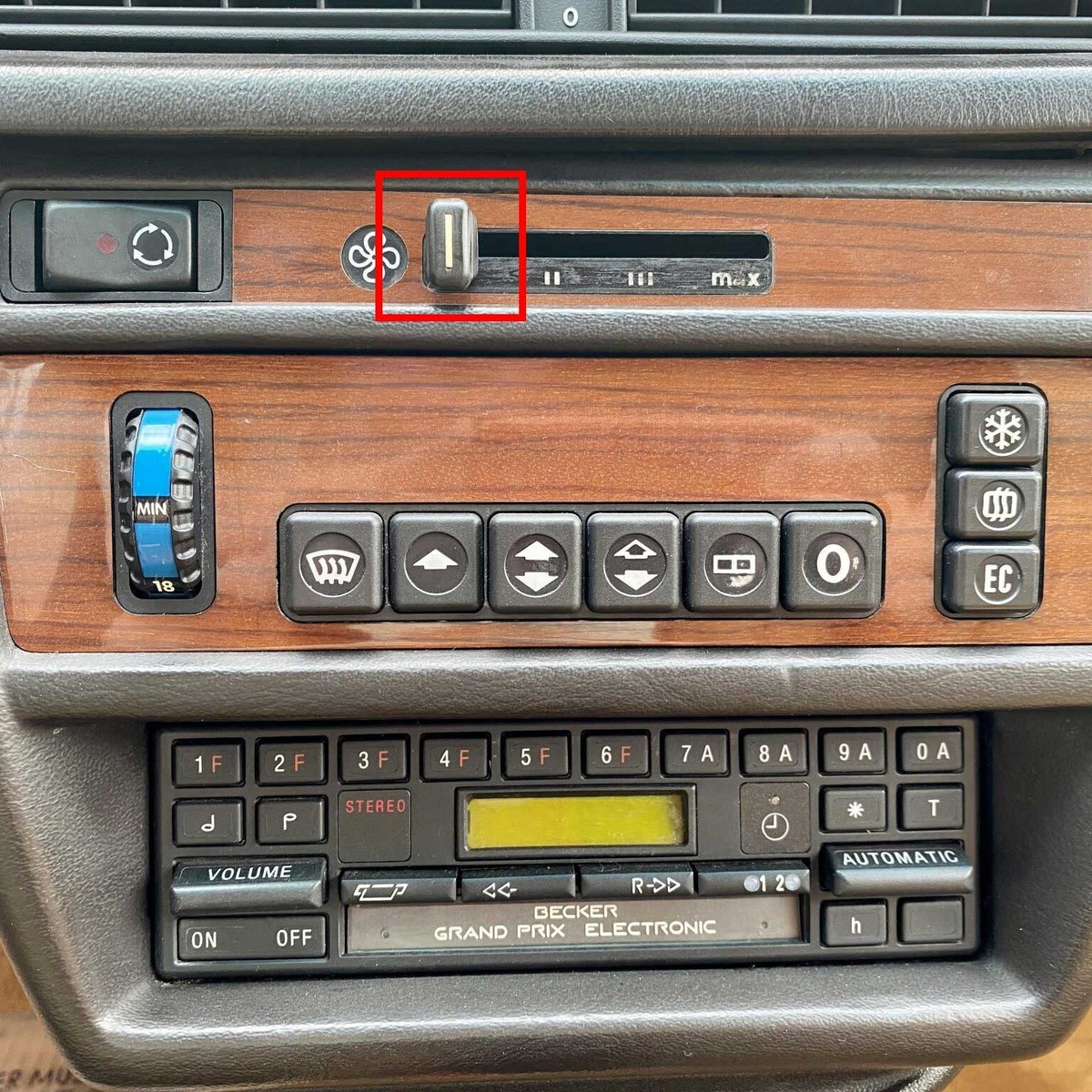 1984-1993 Mercedes-Benz W201 190E 190D Heater Blower Switch Handle