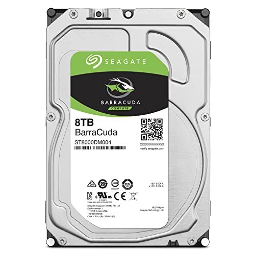 Seagate BarraCuda ST8000DM004 3.5in 8TB Internal HDD 6Gb 256MB