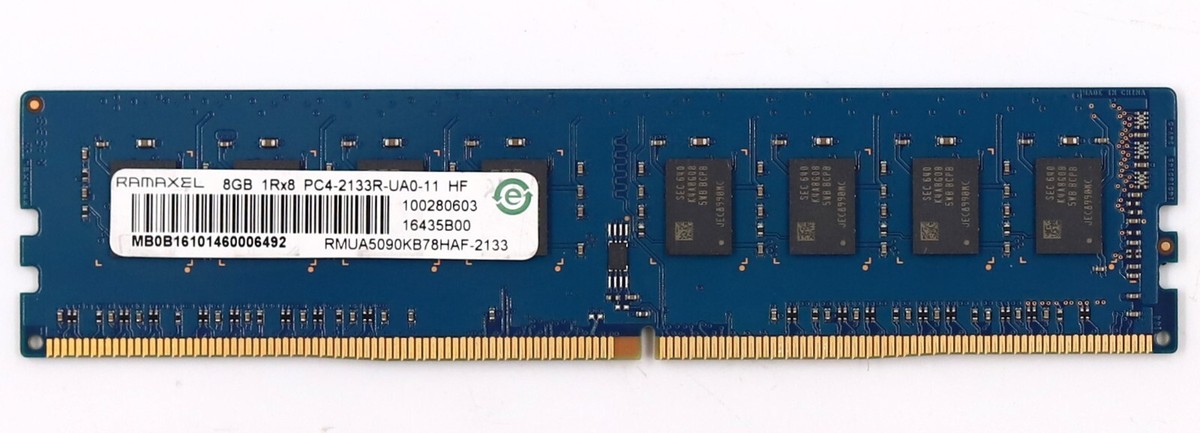 Ramaxel 8GB 1Rx8 PC4-2133R-UA0-11 NON-ECC Unbuffered Memory