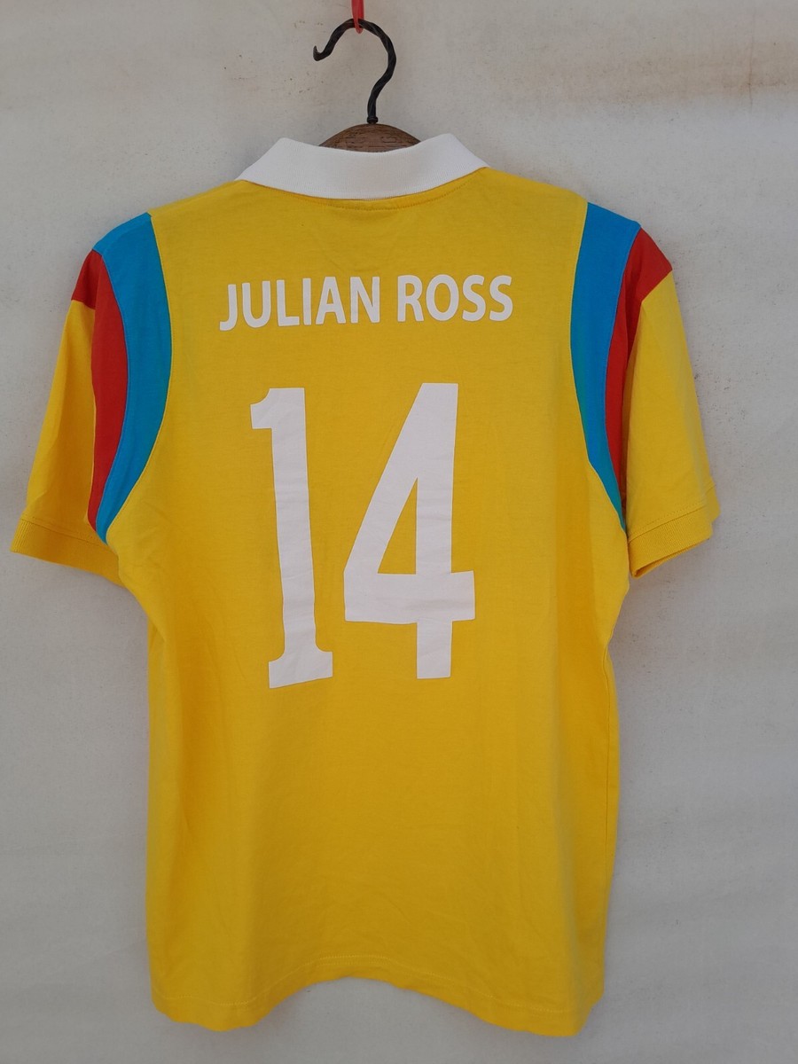 Vintage Julian Ross MAMBO Football Shirt Mens Small Yellow Oliver