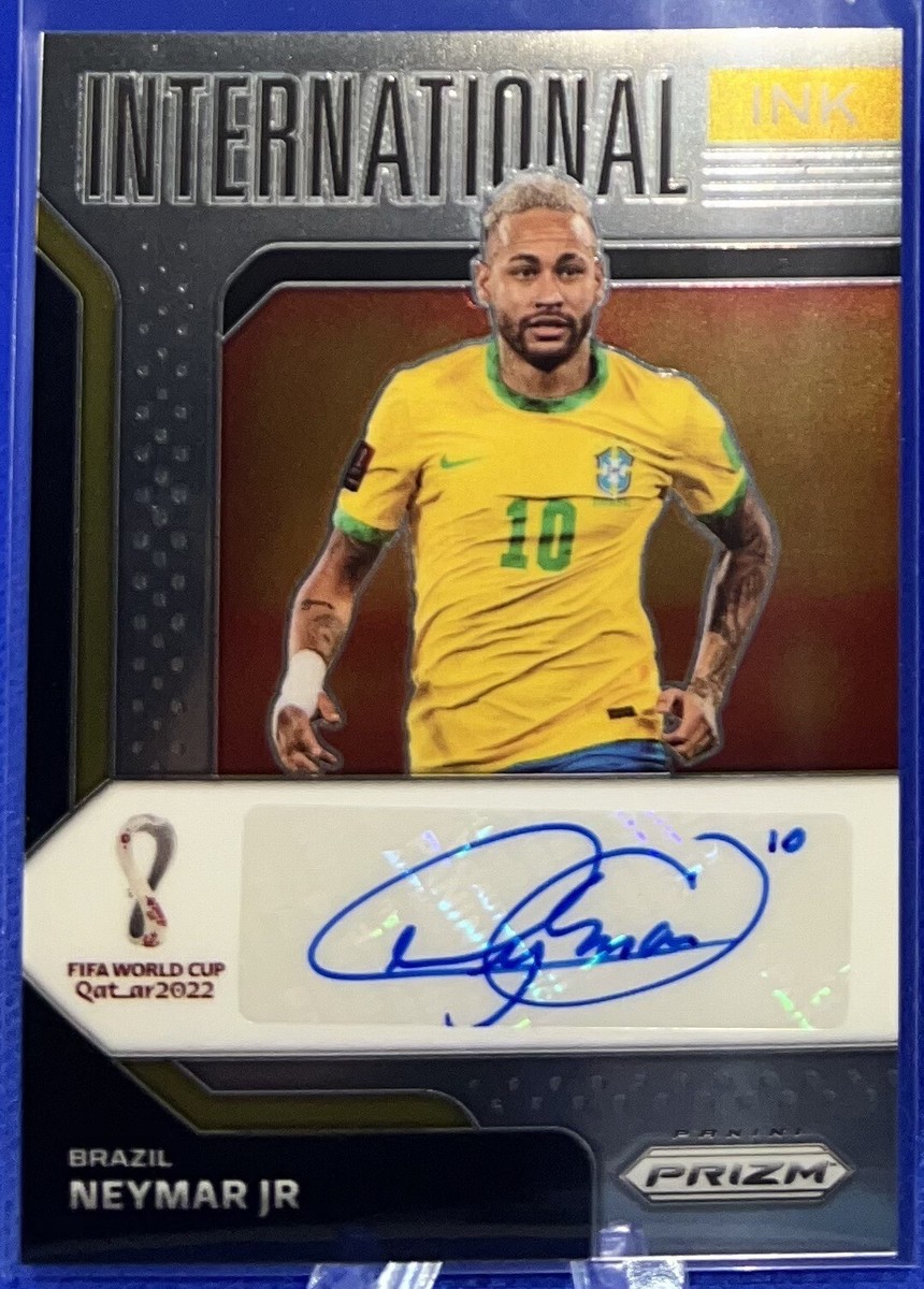 Neymar Jr 2022 Panini Prizm FIFA World Cup SP Auto Autograph #I