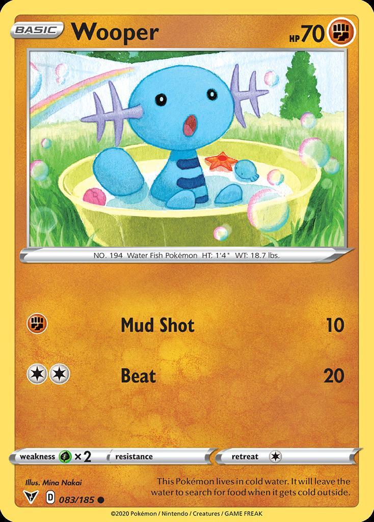 Pokemon Wooper (83/203) Vivid Voltage LP | eBay
