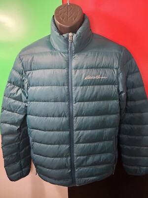 Eddie Bauer Mens Sz Small EB650 Puffer Full Zip Packable Down
