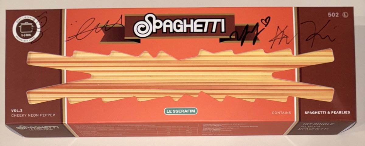 LE SSERAFIM [SPAGHETTI] All Member Autographed Signed Album | eBay