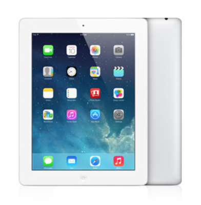 Apple iPad 4th Gen A1458 Wi-Fi 16GB Silver/ White 9.7