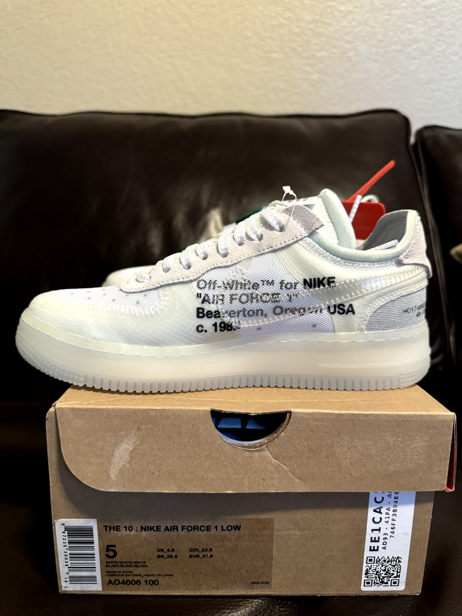 Nike Off White X Air Force 1 Low The Ten AO4606-100 Sneakers