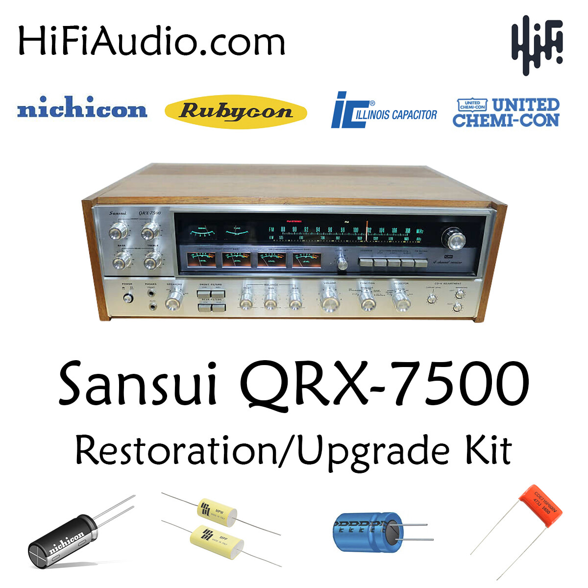 Sansui QRX-7500 rebuild restoration recap service kit repair