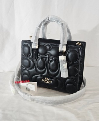 NWT Coach Maggie Small Tote Bag Signature Leather CY670 Black