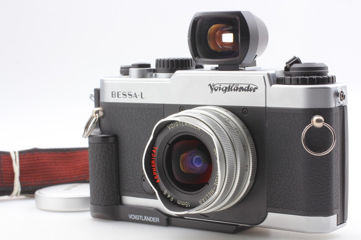 N MINT++ w/ Grip] Voigtlander Bessa L Silver Wide Heliar 15mm f