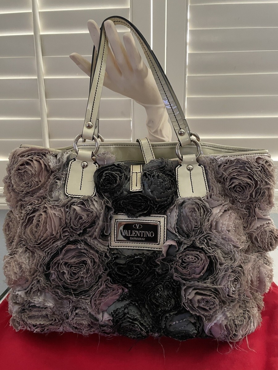 Valentino Handbag, Rosier Medium Tote Bag In Multiple Grays