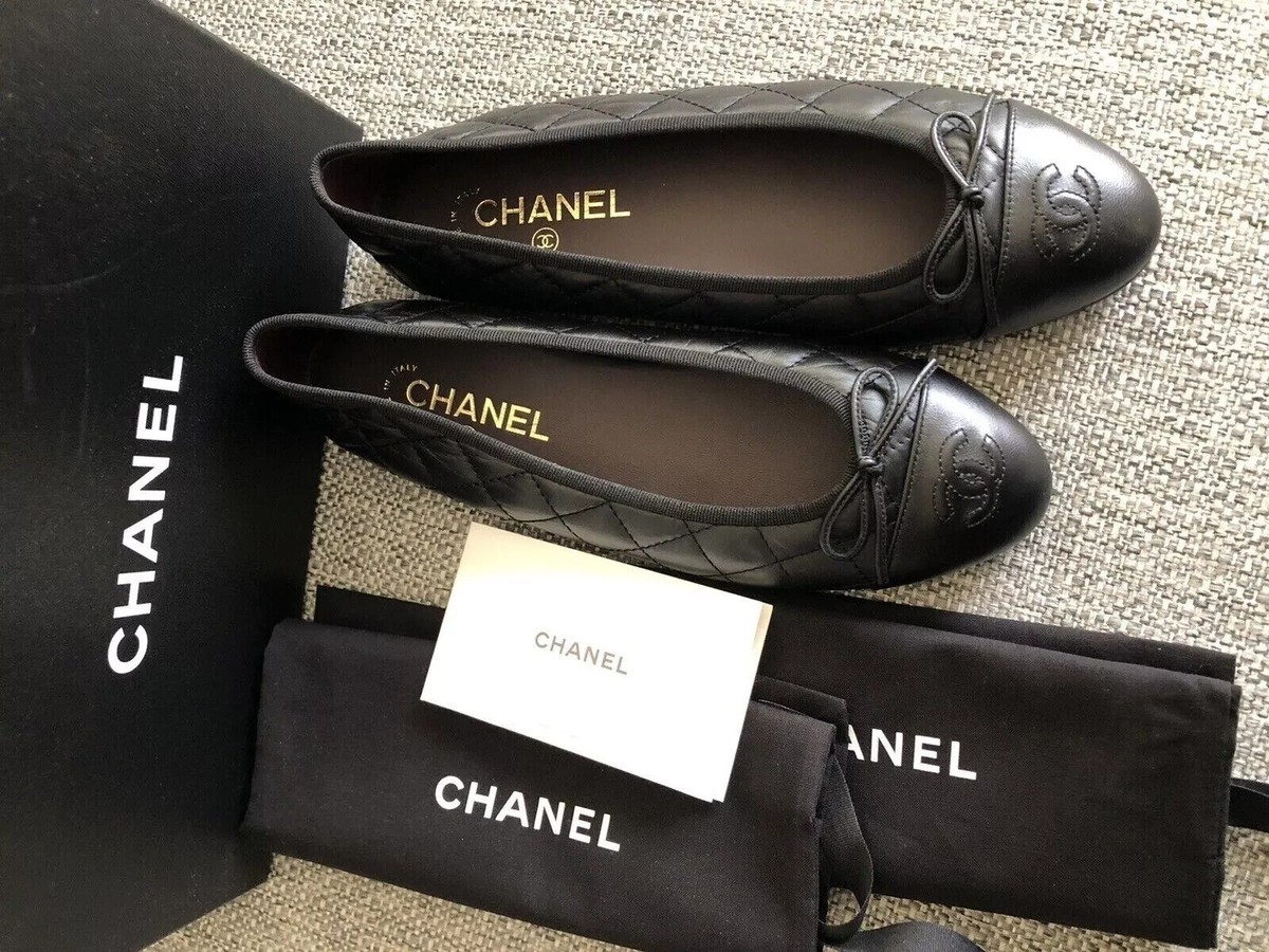 CHANEL バレリーナ 37.5 Black 美品✴︎ 【公式通販】