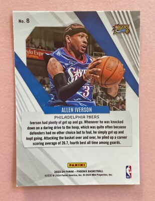 2023-24 Panini Phoenix Basketball Allen Iverson #8 Philadelphia