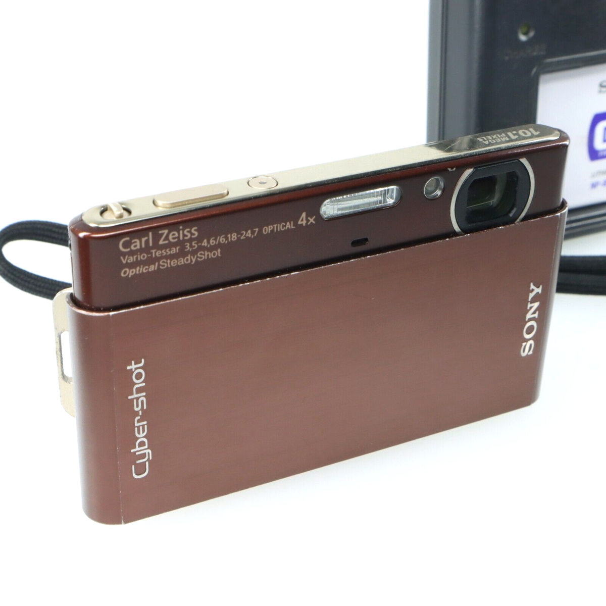 SONY DSC-T77 Digital Camera Brown Cyber Shot 4.0x Optical Zoom