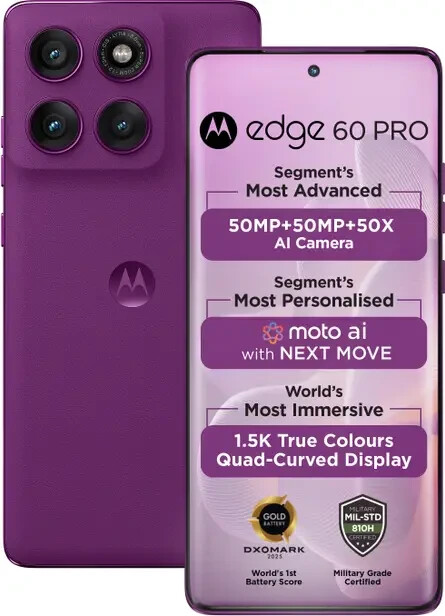 MOTOROLA Moto Edge 60 Pro 5G-Factory Unlocked-Global-8GB 256GB