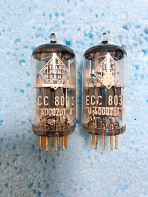 Telefunken ECC803S 12ax7 E83CC ec83 Gold Pins NOS NIB Matched Pair