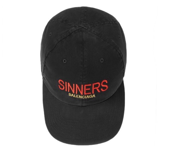 New With Tags RARE Balenciaga Sinners Collection Embroidered Black