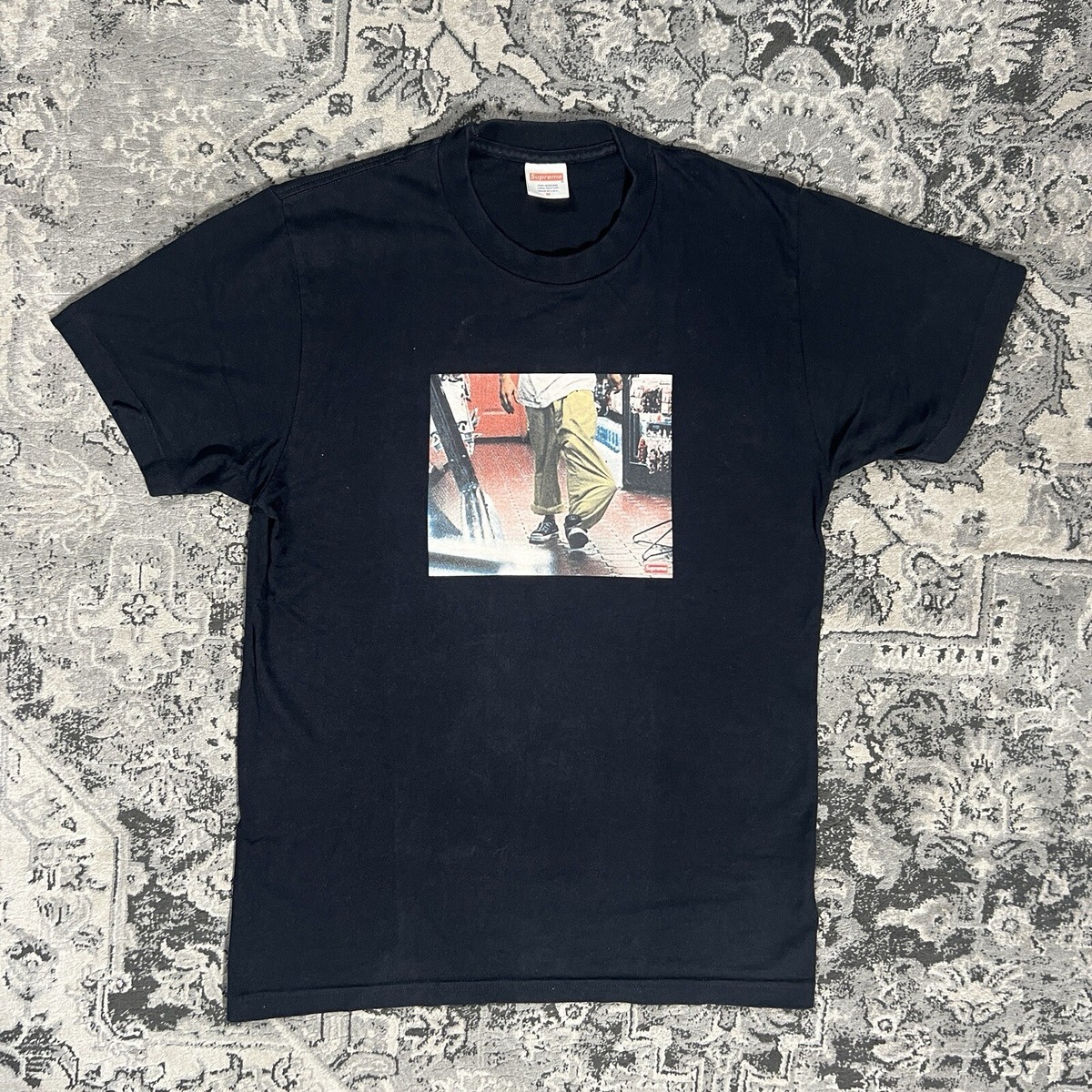 SS15 Supreme Kids 40oz Navy Medium Graphic T Shirt Larry Clark