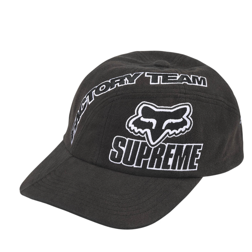 SUPREME FW25 FOX RACING 6 PANEL HAT BLACK DENIM | eBay