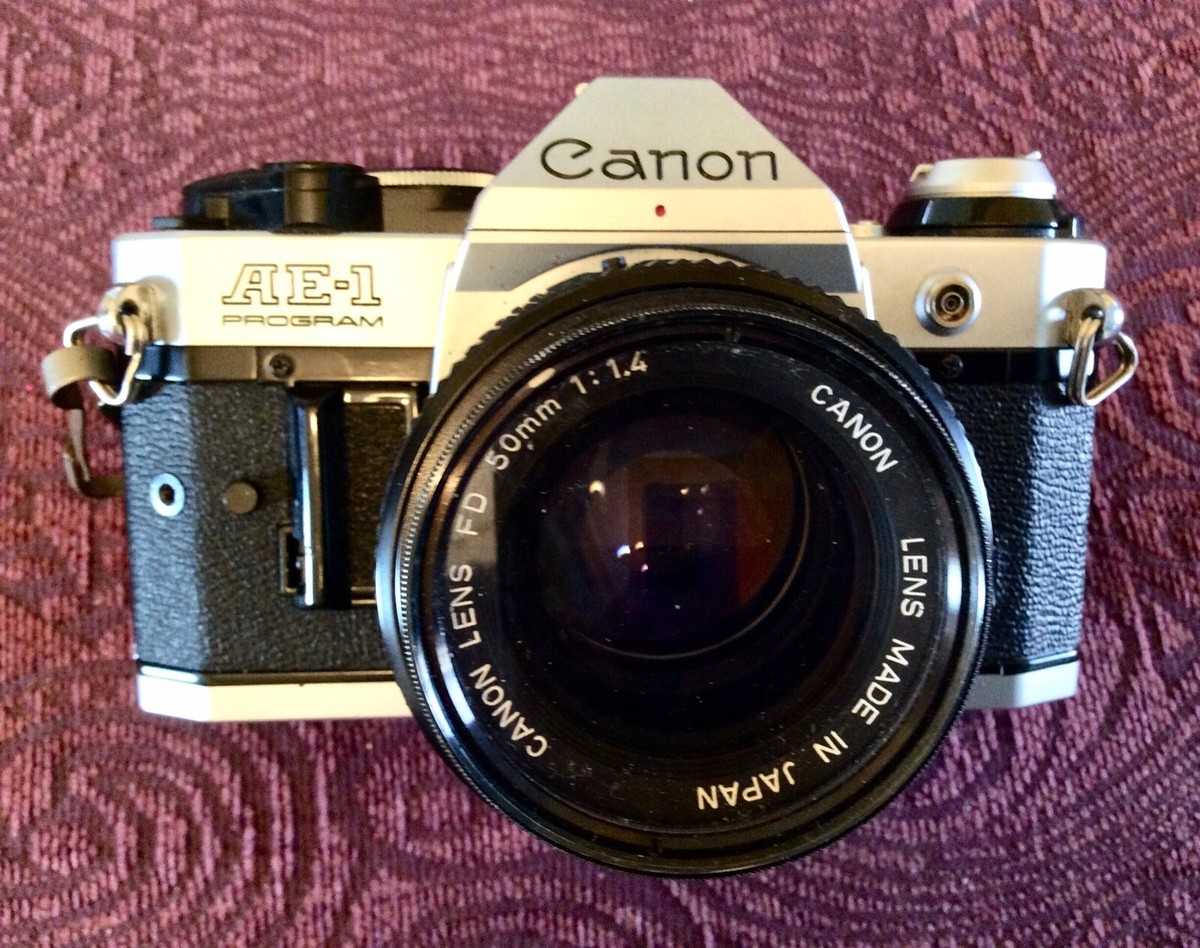 CANON AE-1 Program 35mm Film Camera w/ FD 50mm f/1.4 S.S.C Lens