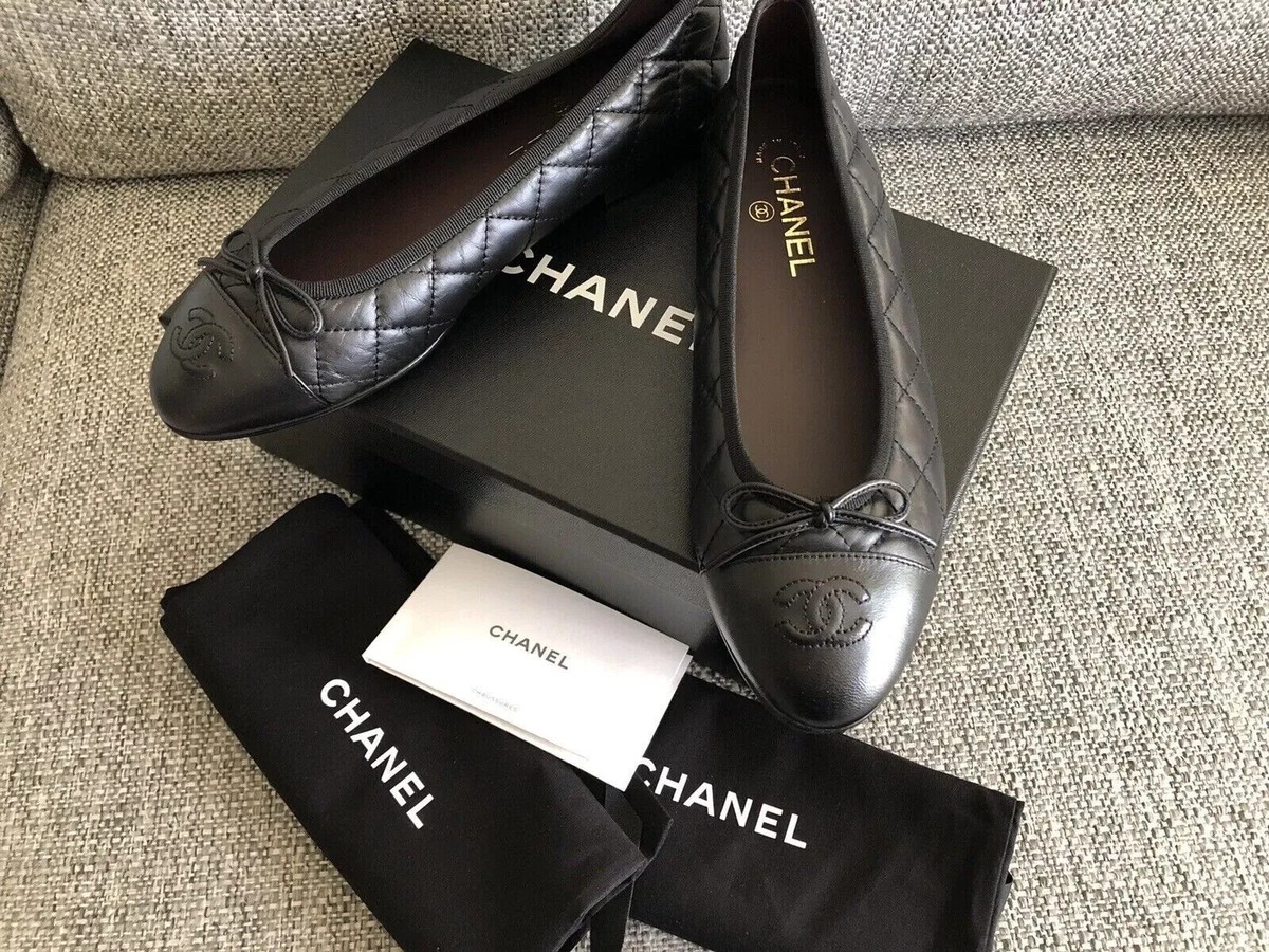 CHANEL バレリーナ 37.5 Black 美品✴︎ 【公式通販】