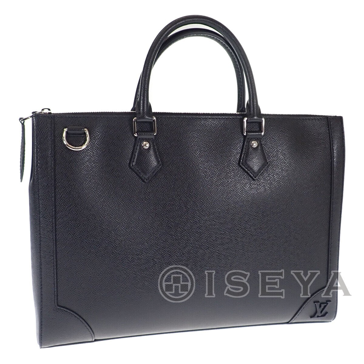 Louis Vuitton Slim Briefcase Men's Business Bag M30810 Taiga Black