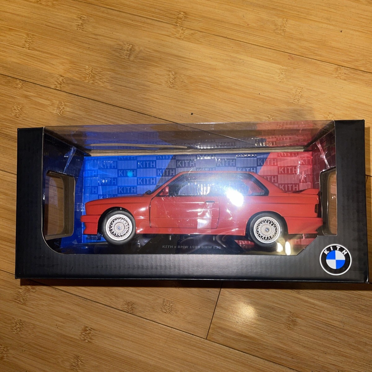 Ronnie Fieg's Kith BMW M3 E30 Red Diecast Replica 1:18 Scale Car