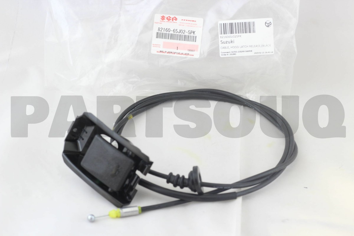 8216065J025PK Genuine Suzuki CABLE, HOOD LATCH RELEASE,(BLACK