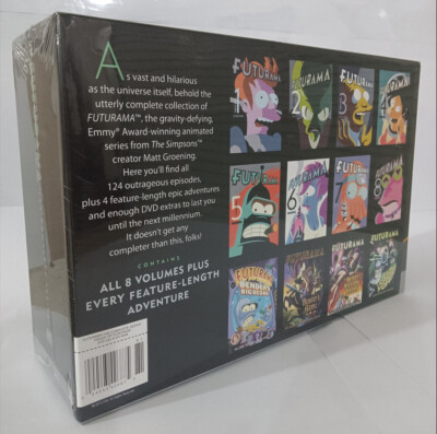 Futurama The Complete Series Seasons 1-8 + 4 Movies DVD 27-Disc