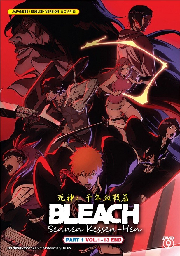 DVD Anime Bleach: Thousand-Year Blood War Part 1-3 Set (1-40 End