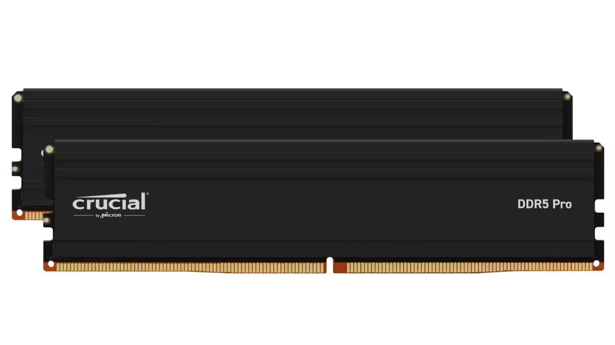 Crucial - Pro 32GB (2x16GB) DDR5 5600MHz C46 UDIMM Desktop Memory
