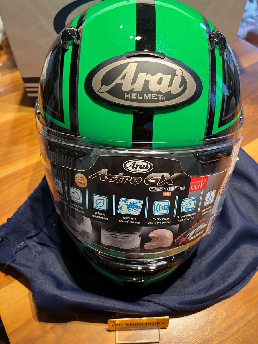 Arai Full face helmet ASTRO-GX [SPINE Green] Snell JAPAN NEW | eBay