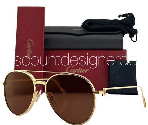 Cartier Sunglasses Panthere 1619 C3 Gold | eBay