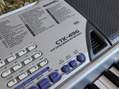 Casio CTK-496 Electronic Keyboard with 61 Full-Size Keys