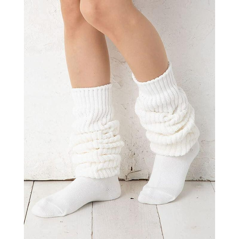 Women's Loose Socks 60cm White 22-27cm E.G. Smith EGL500100 Japan