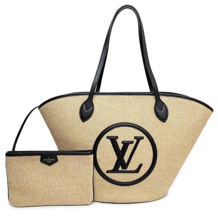 LOUIS VUITTON Saint Jacques Tote Bag Basket M59808 Raffia Beige