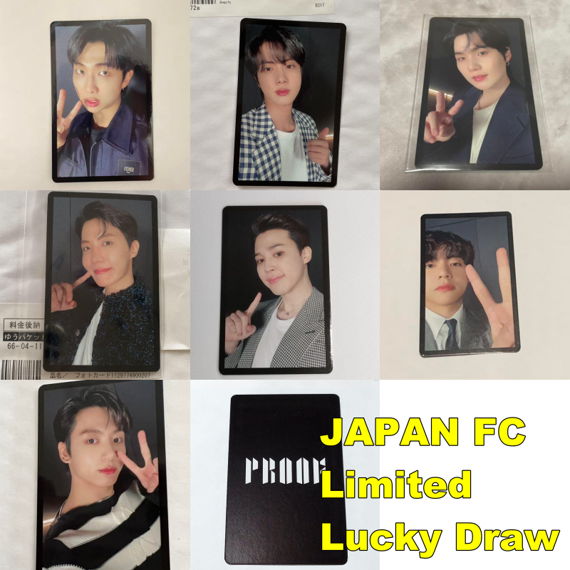 BTS Proof Japan FC Limited 2000 Official Lucky draw Photo Card