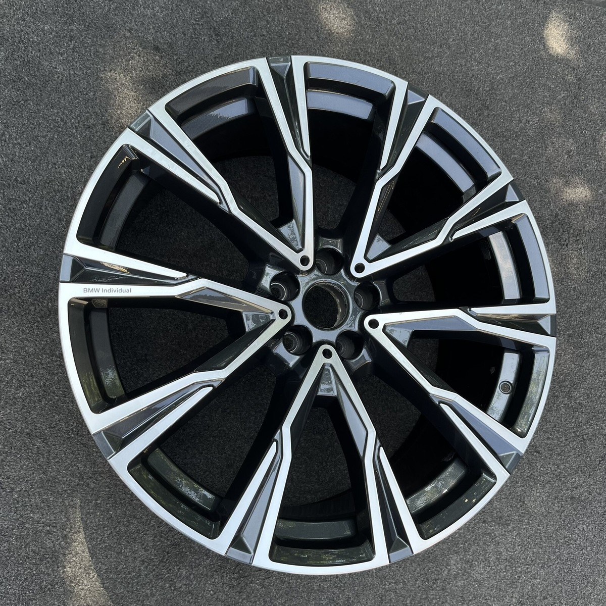 SINGLE 22 INCH WHEEL BMW X7 FRONT 2019-2022 GENUINE OEM CHARCOAL