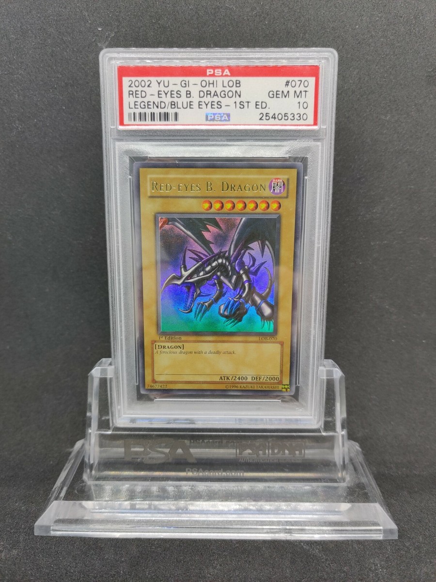 Yu-Gi-Oh Red Eyes B. Dragon 1st LOB-070 PSA 10 Mint Holy Grail | eBay