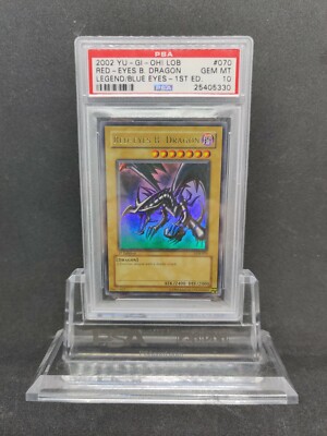 Yu-Gi-Oh Red Eyes B. Dragon 1st LOB-070 PSA 10 Mint Holy Grail | eBay