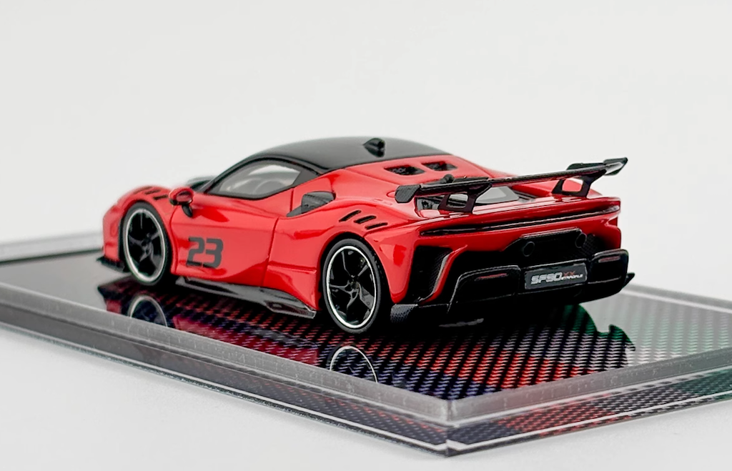 U2 1:64 Red SF90XX Stradale Racing Sports Model Diecast Resin Car