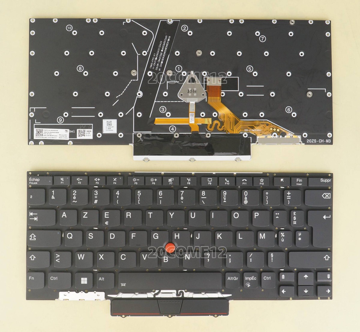 Lenovo Thinkpad X1 nano gen 1 2021 Keyboard | Backlit | French