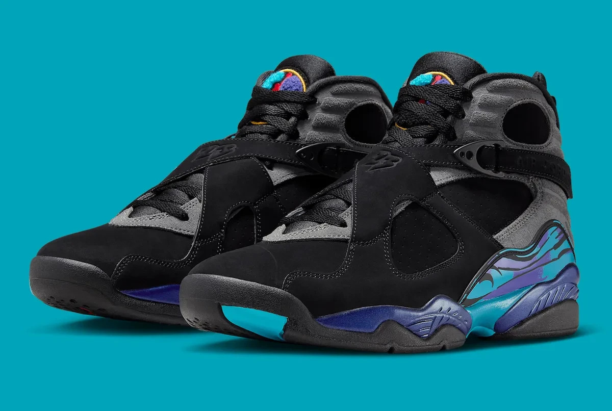 Nike Jordan 8 Aqua 2025 Black Blue Men & GS Size INSTANTSHIP! | eBay