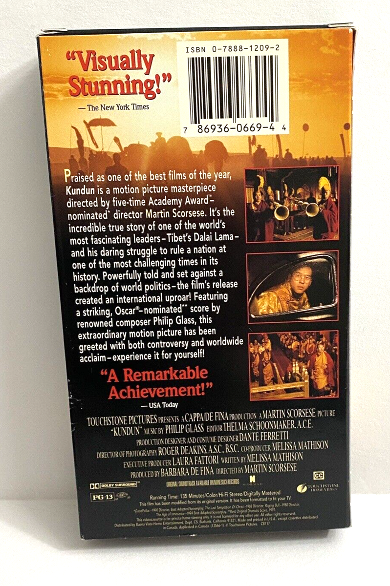 Kundun (VHS,1998) Slip Sleeve Martin Scorsese | eBay