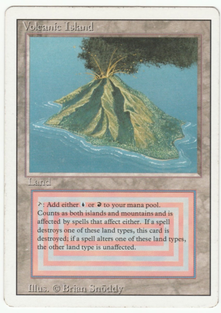 Revised Edition MTG Volcanic Island Magic Dual Land MP | eBay