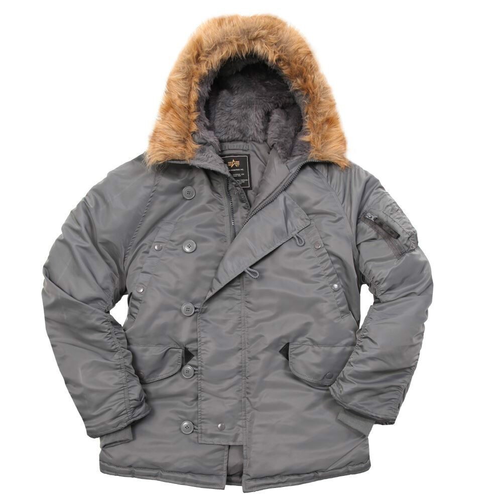 Alpha Industries N3B Parka Gun Metal small New! Free US Ship! | eBay