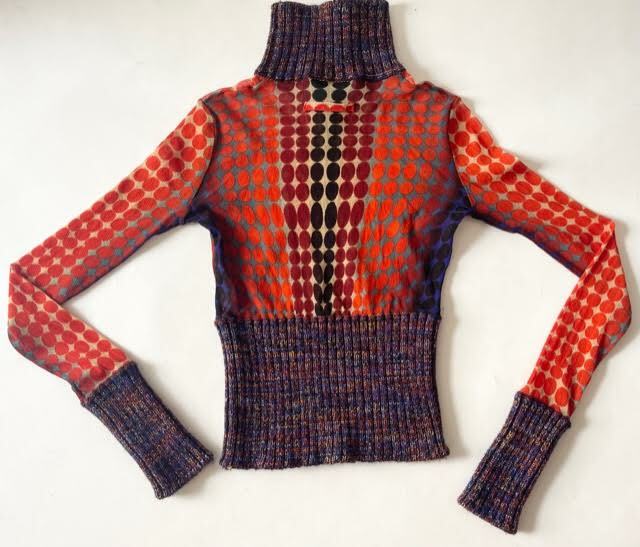 Jean Paul Gaultier cyber spots XS JPG top Maille knit sweater