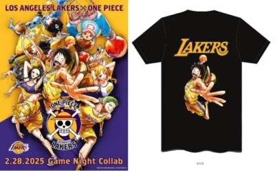 ONE PIECE LAKERS COLLAB T SHIRT AND POSTER SET | eBay