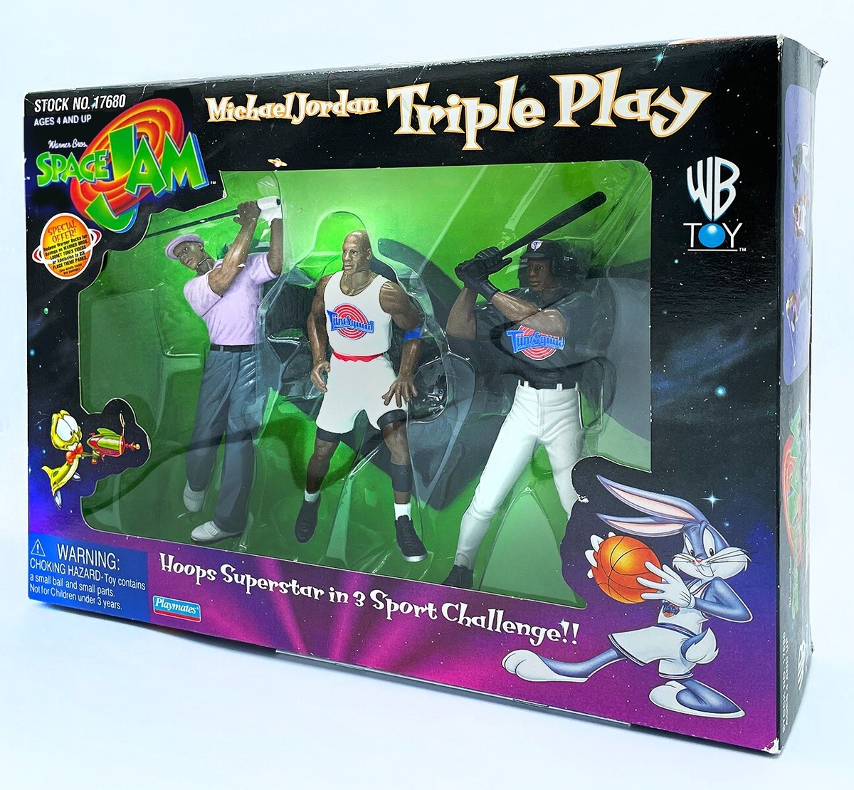 Michael Jordan SPACE JAM TRIPLE PLAY Basketball Baseball Golf