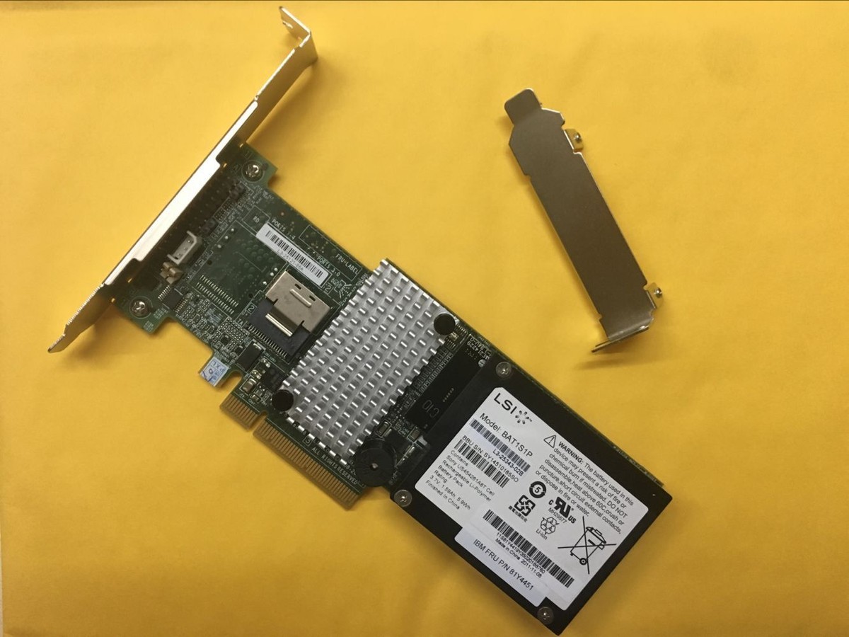 LSI MegaRAID L3-25121-86B 4 Port SATA SAS RAID Controller Card